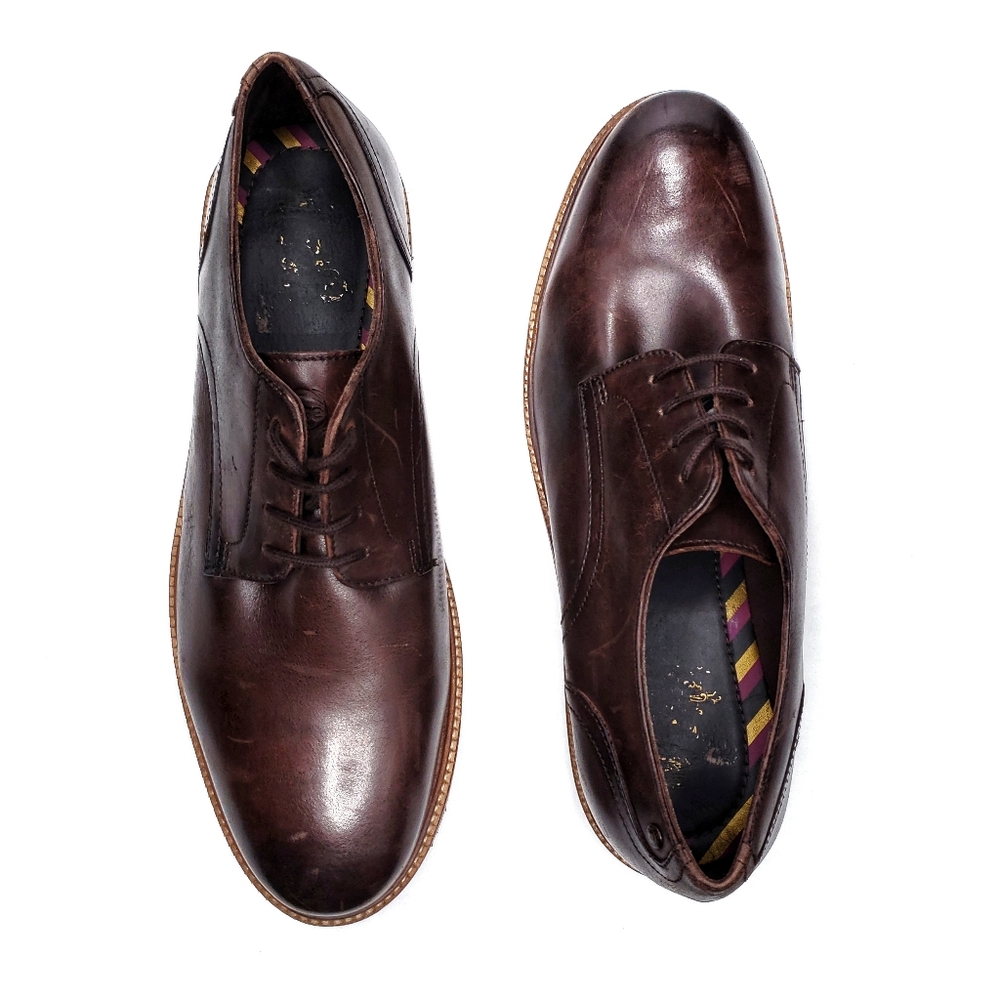 Base London Draco Derby Shoes in Brown Leather - Picture 2 of 10
